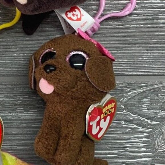 Ty Beanie Baby Keychain Clip Lot of SEVEN Beanie Boos Bellies & Basket Beanies - Picture 4 of 9